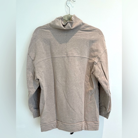 Varley Morrison High Neck Sweatshirt S Pullover Sphinx Beige Oversize Raglan - Picture 2 of 5